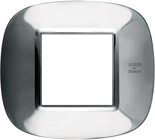 Рамка эллипс Legrand BTicino Аxial Axolute 2 мод Ледяная сталь  картинка